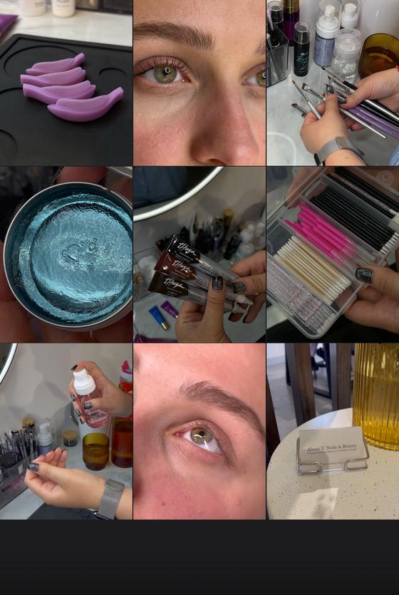 Lashes and brows feed concept